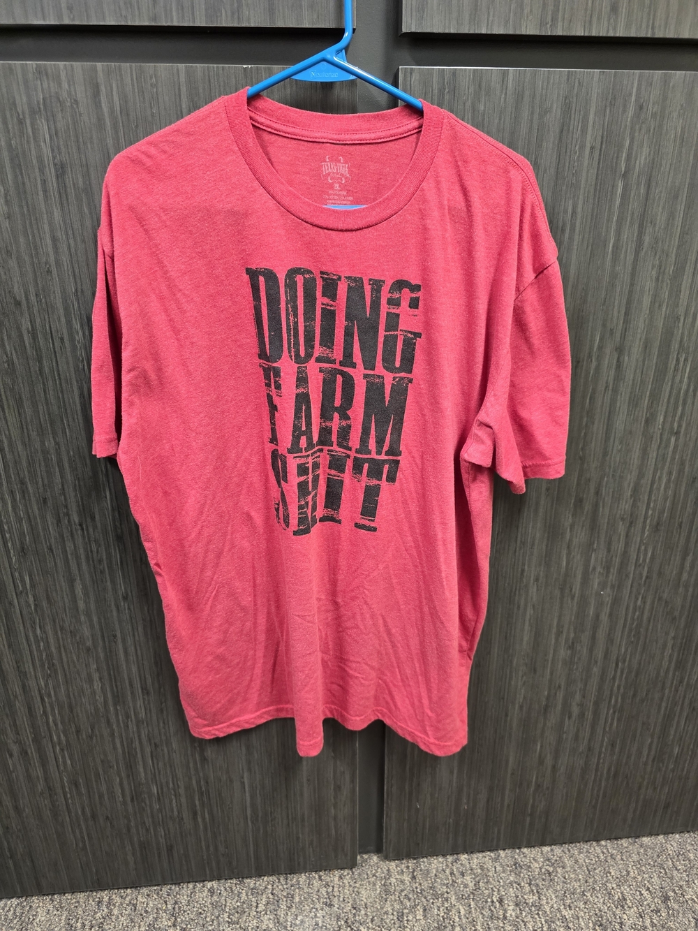 Men's Red Graphic T-Shirt - Doing Farm Shit